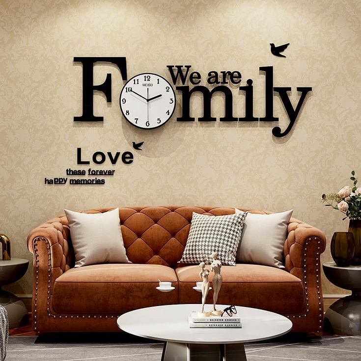 We Are Family DIY 3D Large Wall Clock