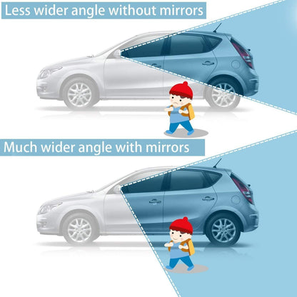 2 Pack Car Blind Spot Mirror Small Round Convex Adjustable 360° Rotation Wide Angle Rear View Mirror for All Vehicles Universal Car Tuning Sticker Design