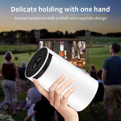 40"-130" Smart Mini Projector 5G WIFI, Support 4K, Big Screen Experience with Premium 360 Sound, 5.0 Bluetooth Movie Projector Compatible With Android/iOS/Windows/TV Stick/HDMI/USB/Audio 3.5