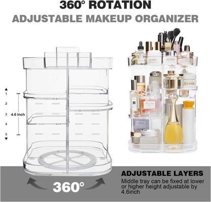 Makeup organizer 360 degree rotating