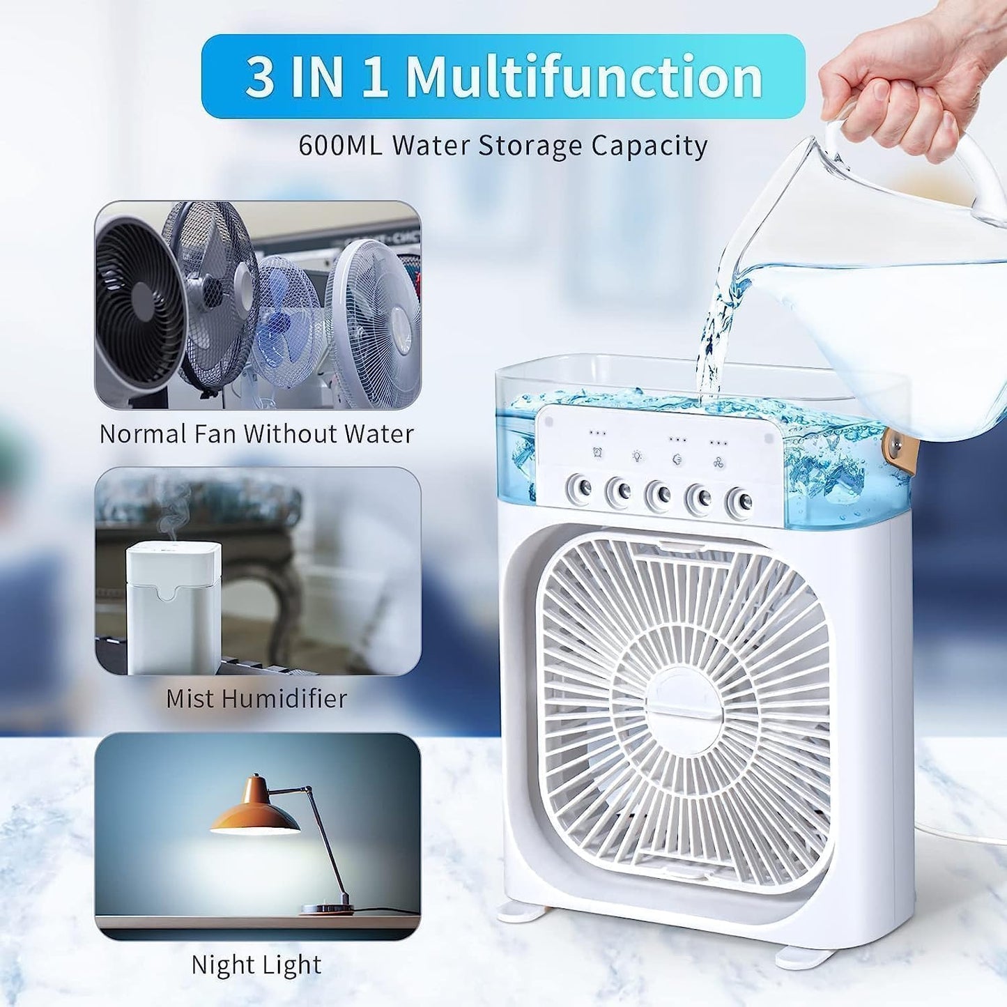 "Arctic Breeze Portable Personal Air Conditioner ❄️ with Ice Tray 🧊