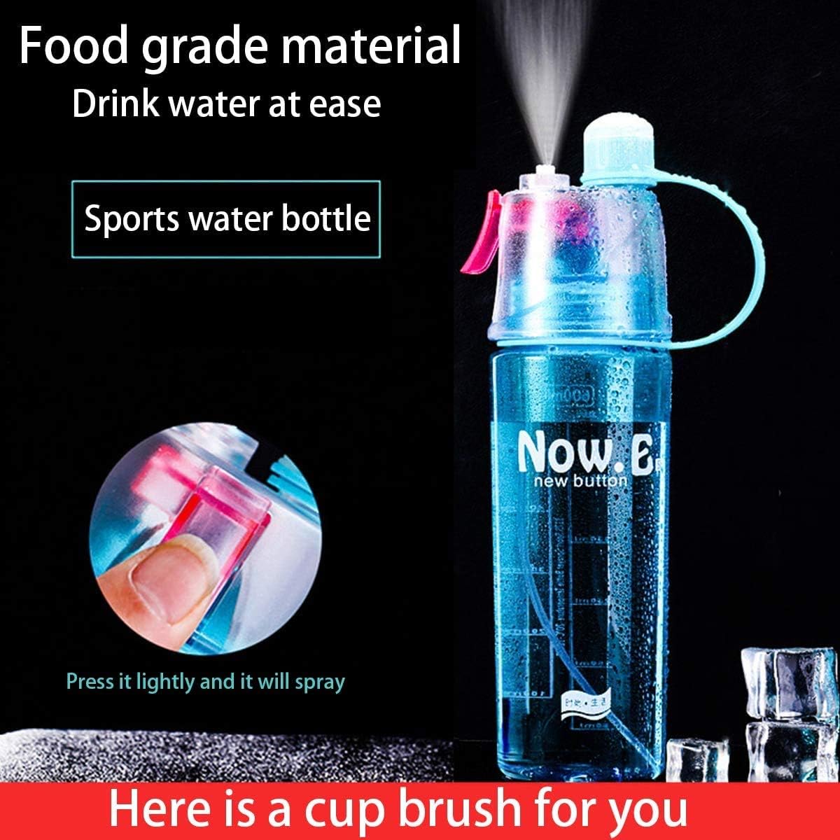 600ml Spray Water Bottle