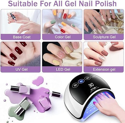 UV LED Nail Lamp, SUNUV Gel Nail Light for Nail Polish 48W UV Dryer with 3 Timers