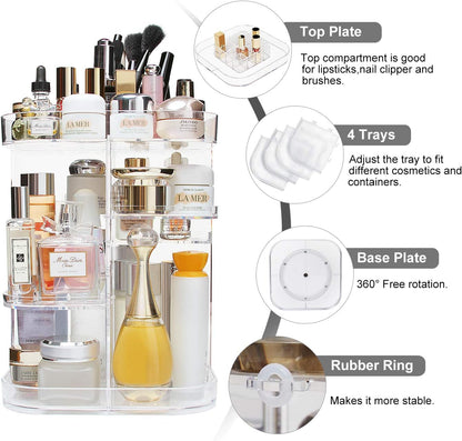 Makeup organizer 360 degree rotating