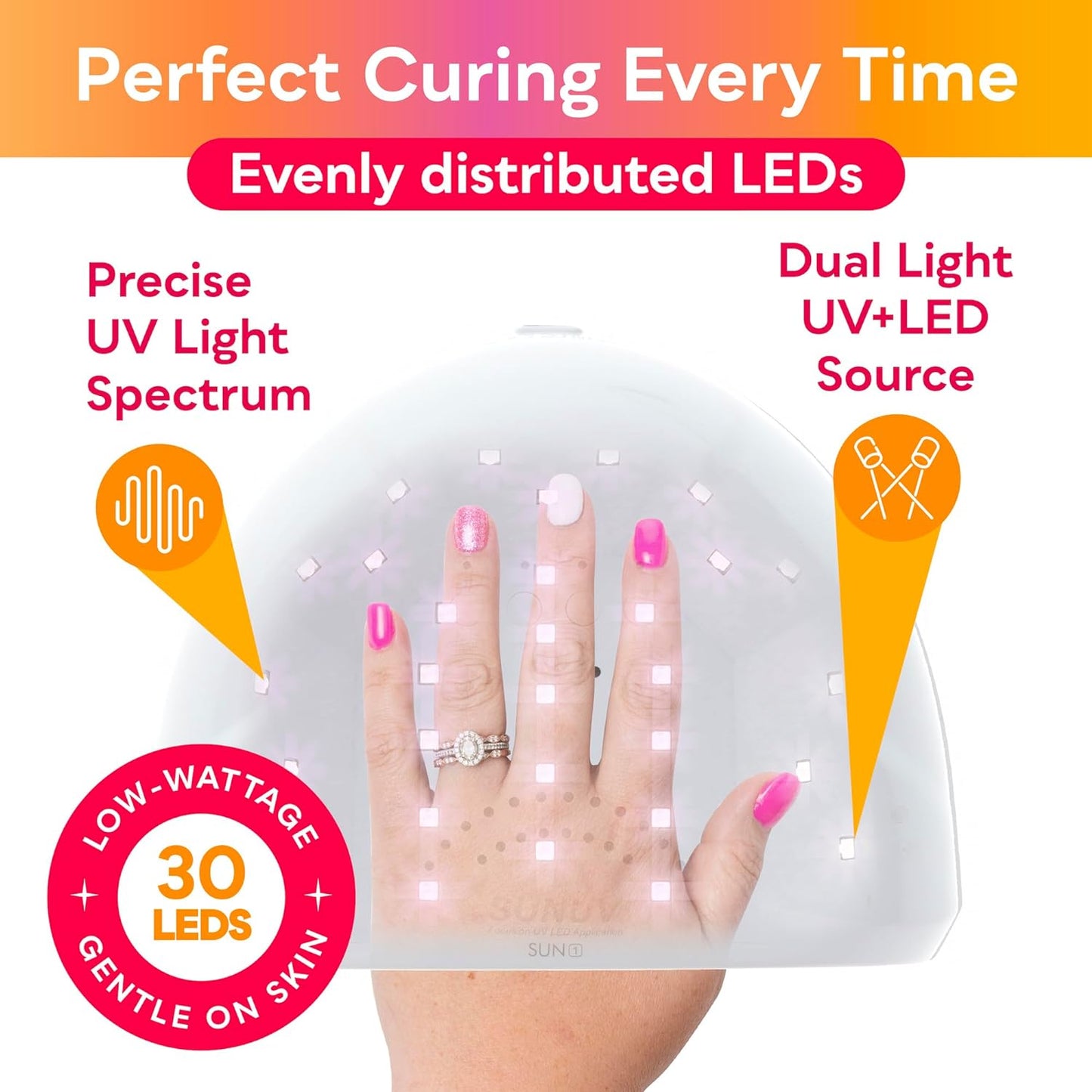 UV LED Nail Lamp, SUNUV Gel Nail Light for Nail Polish 48W UV Dryer with 3 Timers