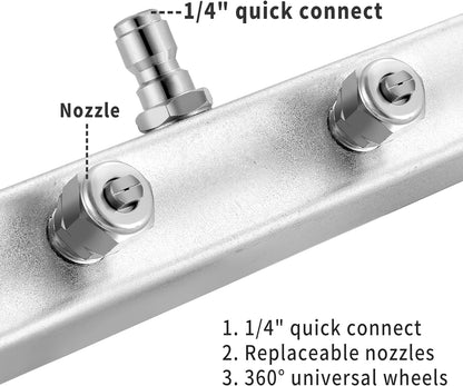 13" Pressure Washer Undercarriage Cleaner - 4000 PSI  Extension Wand, Surface Cleaner for Power Pressure Washer Attachment