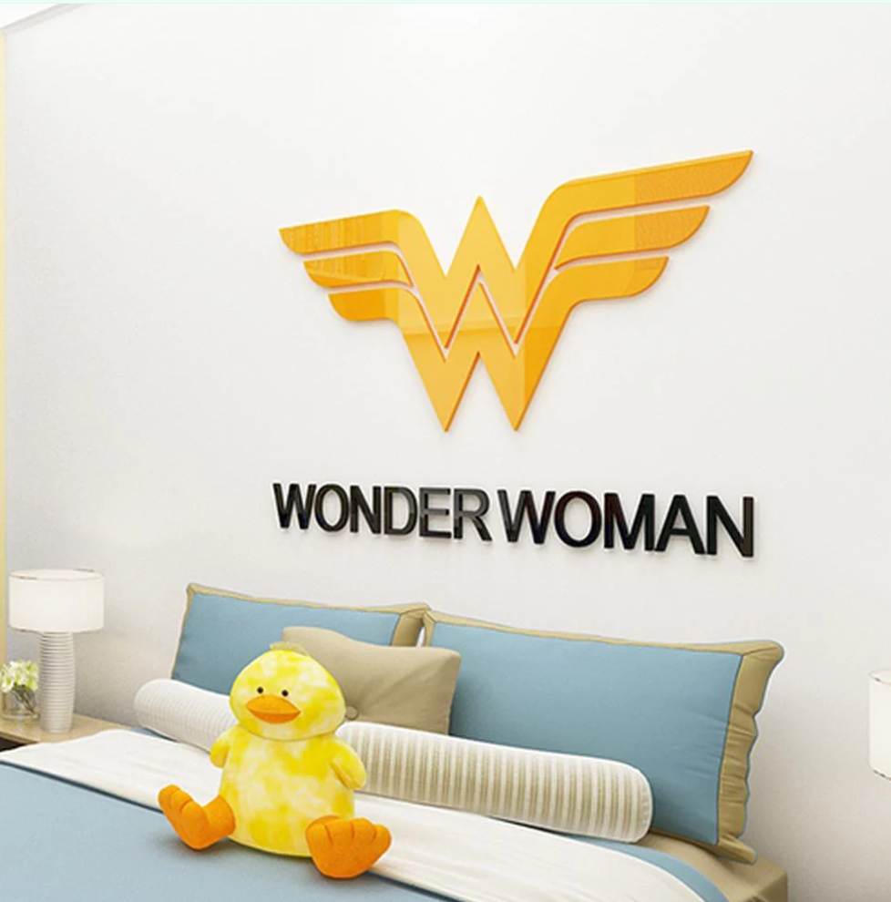 Wonder Woman Acrylic Wall Art, Super Hero, Gift Idea