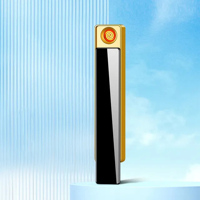 USB Charging Lighter Metal Electric  Windproof Lighter Smoking Accessories