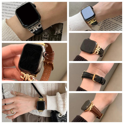 🔥 🔥Lady Gold Steel Plated Bracelet Wristband Strap for Apple Watch Band 10 9 8 Ultra 46mm 42mm 49mm 7 SE 6 5 41mm 45mm 44/40mm 🔥🔥